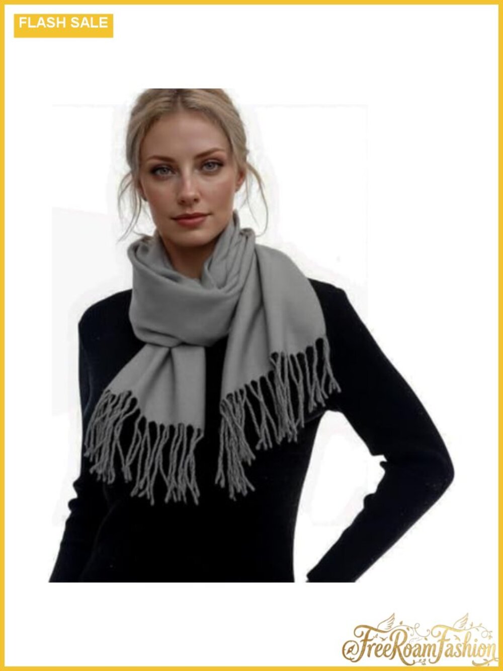 Women's Winter Shawl Wrap Scarf with Tassel Fringe